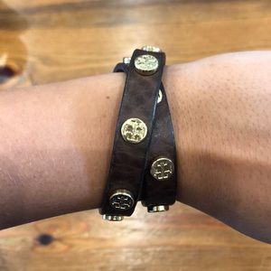 Tory Burch Leather Wrap Bracelet